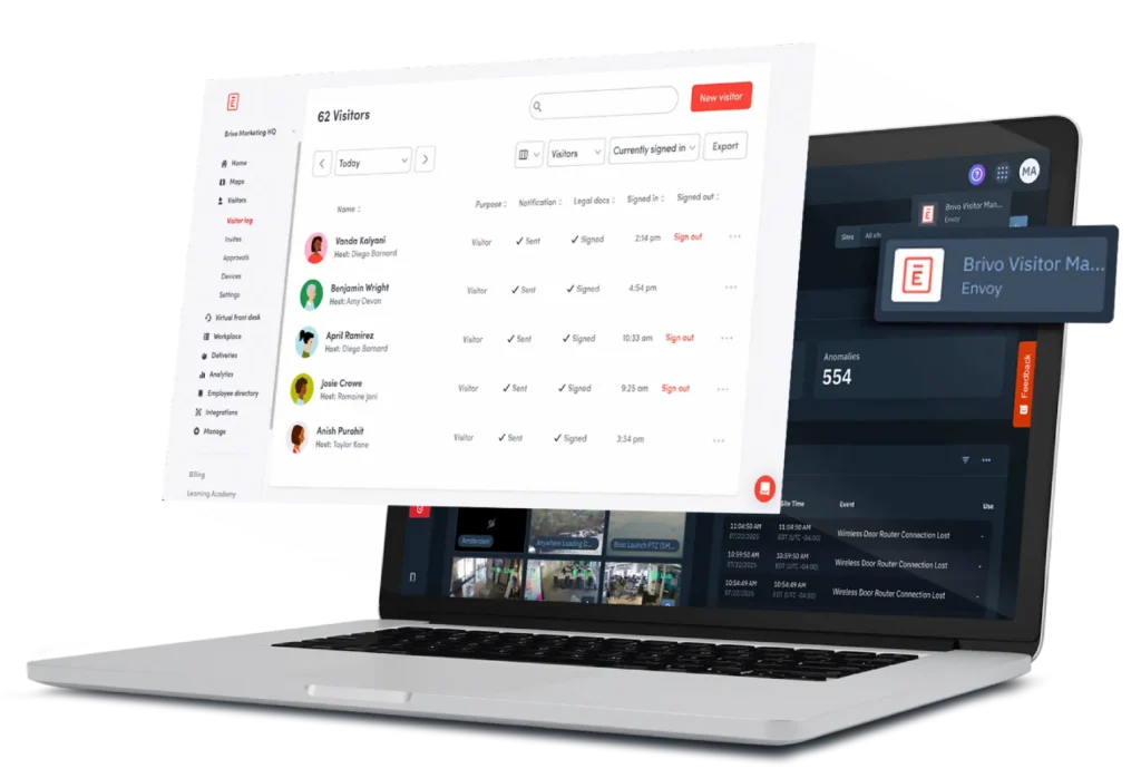 Brivo Visitor Management product imagery